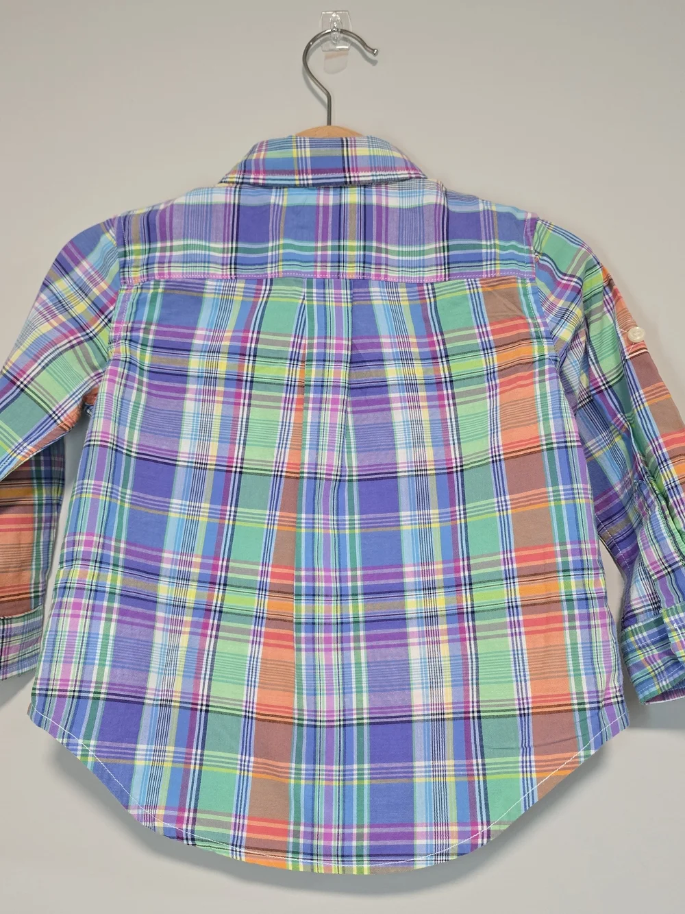 Ralph Lauren Boys' Multicolor Plaid Button-Down Shirt Cotton